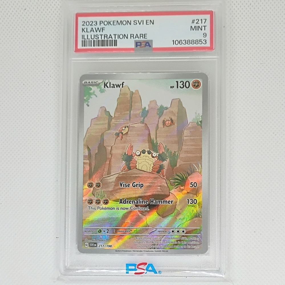 Pokemon Klawf Illustration Rare Card PSA 9
